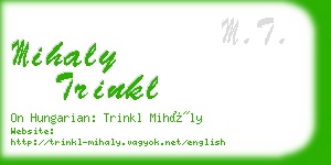 mihaly trinkl business card